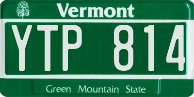 VT license plate YTP814