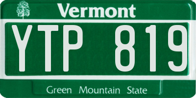 VT license plate YTP819