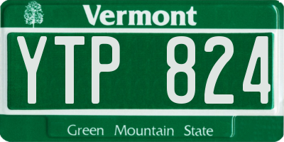VT license plate YTP824