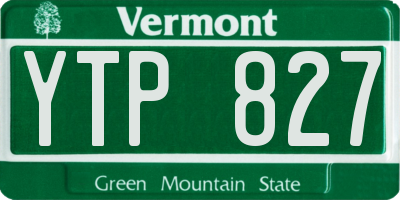 VT license plate YTP827