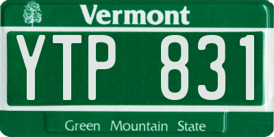 VT license plate YTP831