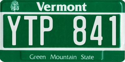 VT license plate YTP841