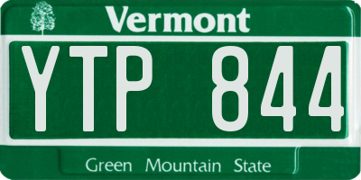 VT license plate YTP844