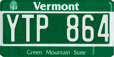VT license plate YTP864