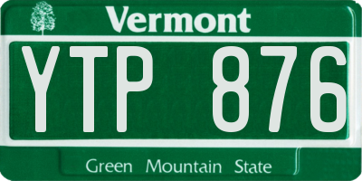 VT license plate YTP876