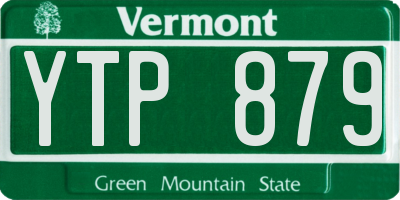VT license plate YTP879