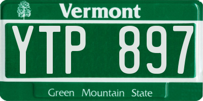 VT license plate YTP897