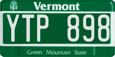 VT license plate YTP898
