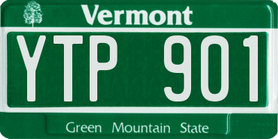 VT license plate YTP901