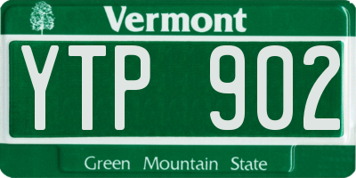 VT license plate YTP902