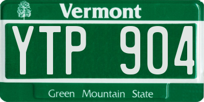 VT license plate YTP904