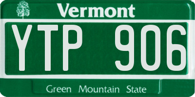 VT license plate YTP906