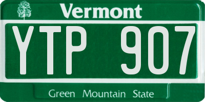 VT license plate YTP907