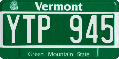 VT license plate YTP945