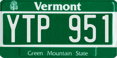 VT license plate YTP951