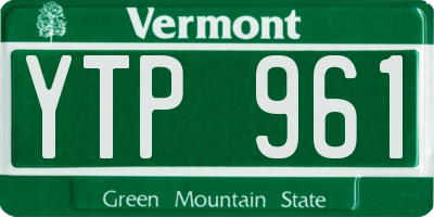 VT license plate YTP961