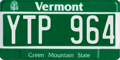 VT license plate YTP964