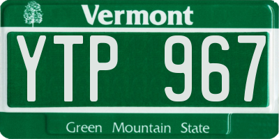 VT license plate YTP967