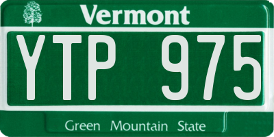 VT license plate YTP975