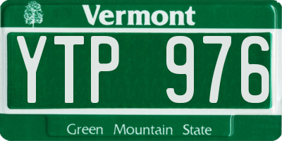 VT license plate YTP976