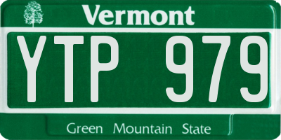 VT license plate YTP979