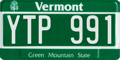 VT license plate YTP991