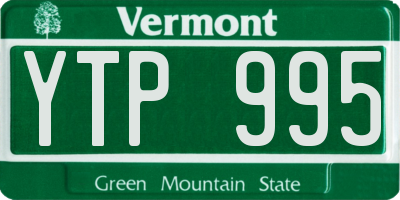 VT license plate YTP995