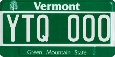 VT license plate YTQ000