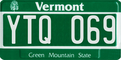 VT license plate YTQ069