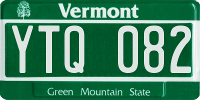 VT license plate YTQ082