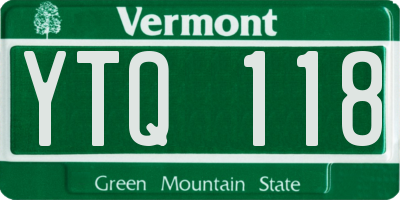VT license plate YTQ118