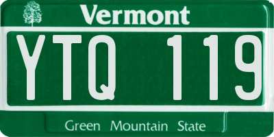 VT license plate YTQ119