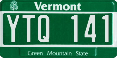 VT license plate YTQ141