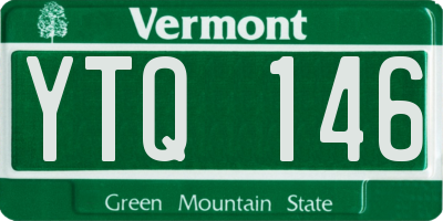 VT license plate YTQ146