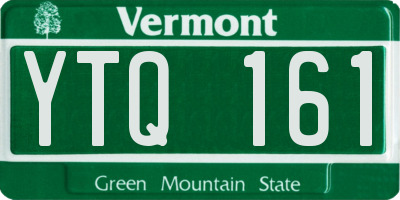 VT license plate YTQ161