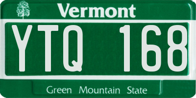 VT license plate YTQ168