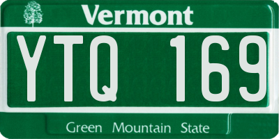 VT license plate YTQ169