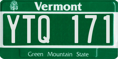 VT license plate YTQ171