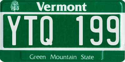 VT license plate YTQ199