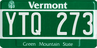 VT license plate YTQ273