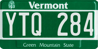 VT license plate YTQ284