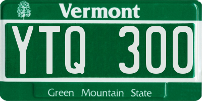 VT license plate YTQ300