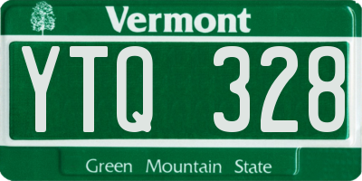 VT license plate YTQ328