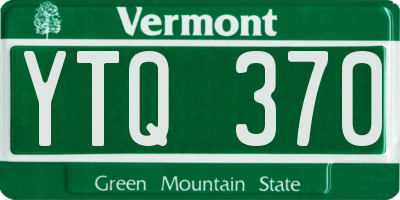 VT license plate YTQ370