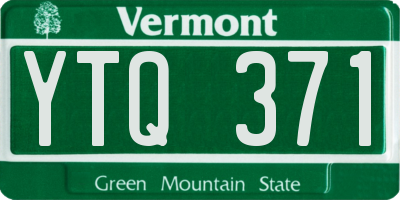VT license plate YTQ371