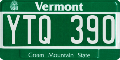 VT license plate YTQ390