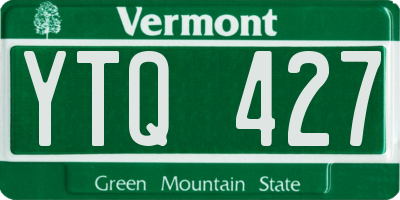 VT license plate YTQ427