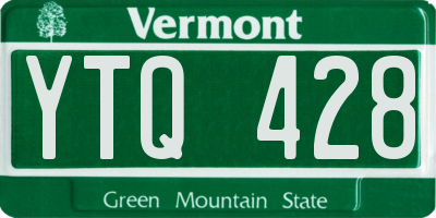 VT license plate YTQ428