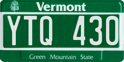 VT license plate YTQ430