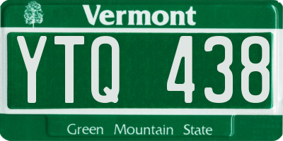 VT license plate YTQ438